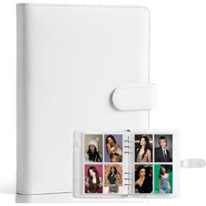 A5 Binder-Kpop Trading Photocard Binder,6 Ring Cards Collector Album With 240 Card Slots, 30 Double-Sided Photocard Sleeves, Pu Leather Album Cover for Organizing Game Cards & K-pop Merch