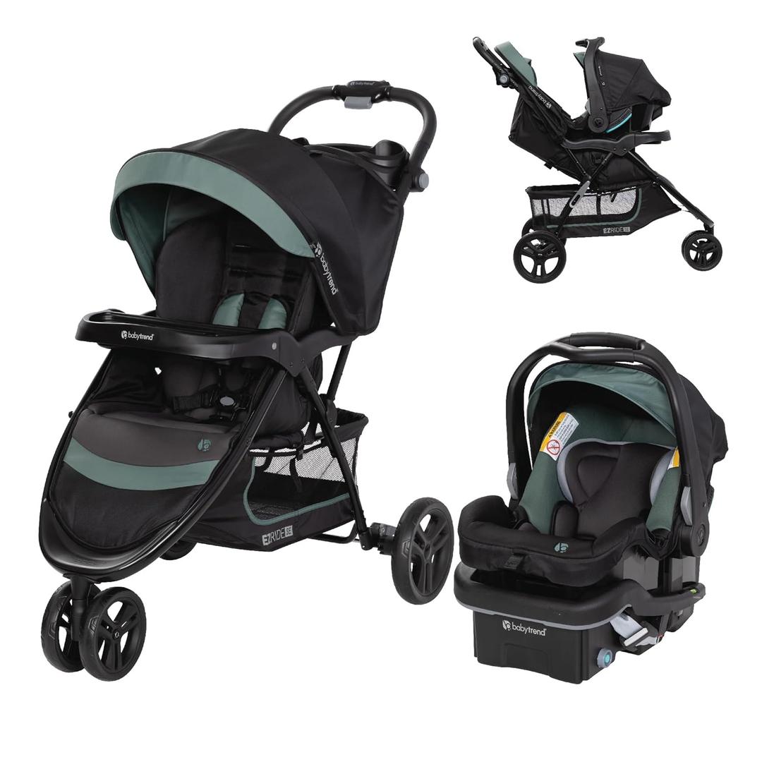Baby Trend EZ Ride SE Travel System with Secure-Lift Infant Car Seat, Dash Sage Manufactured Date 01/05/2026