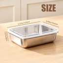 10Pcs Stainless Steel Food Storage Container with Lid(580 ml), Refrigerator Storage Box for Food, Travel and Work Lunch Box, Fresh- Keeping Container for Meal Prep, 5.31 x 4.13 x 2.28 inches