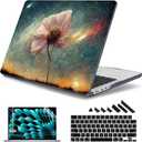May Chen for 2026 MacBook Pro 14-inch M5 M4 M3 M2 M1 Pro/Max Chip, Release 2026 2025-2021, Model A3427 A3426 A3434 A3112 A3401 A3185, Plastic Hard Shell with Keyboard Cover, Flower Stars
