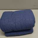 WINLIFE 100% Cotton Quilted Euro Sham Covers, 2 Pack Cotton 26'' x 26'' Pillow Covers, Soft and Breathable Euro Shams, Square Pillow Shams, Navy Blue