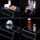 Cerpourt 2 Sets Acrylic Display Risers(4",5",6") Product Stand ((4"x5"x6") Clear Risers)