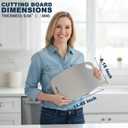 Real 99.85% Pure Titanium Cutting Board Non-Toxic 11.45" x 8.15"- BPA Free, Non-Porous & Durable Kitchen Chopping Board for Meat, Vegetables, Fruits