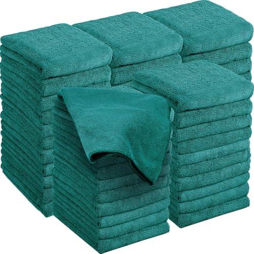 36 Packs of Bleach Proof Towels Microfiber Absorbent Salon Towels Bleach Resistant Salon Hand Towels for Gym, Bath, Spa, Shaving, Shampoo, Home Hair Drying, 16 x 28 Inches (Dark Green)