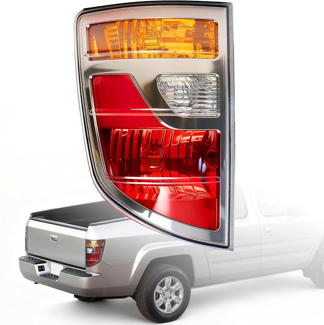 Tail Light Compatible With 2006-2008 Honda Ridgeline (Left Driver Side), Replace HO2818131 33551-SJC-A01