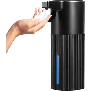 Automatic Soap Dispenser, 13.5 oz/400 ml Touch Automatic Hand Soap Dispenser,Wall Mounted Smart for Bathroom and Kitchen Dish Soap (Black Touch Foam)