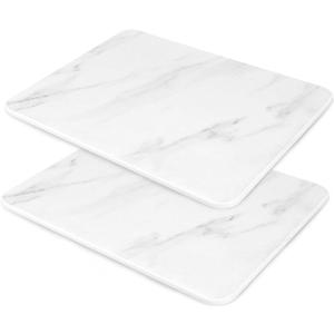 2 Pack Stone Dish Drying Mat for Kitchen Counter, Quick Drying Diatomaceous Earth Stone Mat, Super Absorbent Marble Dish Drying Pad, Heat Resistant Non-Slip Rack Tableware Mat