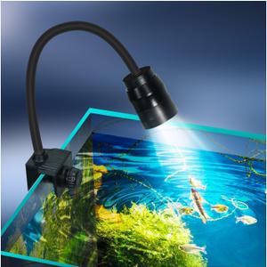 UPETTOOLS Aquarium Light Full Spectrum Fish Tank Lights LED Zoom Lights for Plants 3 Colors Adjustable Focal Length 10w