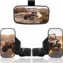 RANSOTO UTV Side Rear view Mirror And Center Mirror for 1.6" to 2" Bar Compatible with Polaris RZR Ranger Can-Am Maverick Commander Yamaha Rhino Kawasaki Teryx Honda Pioneer Talon Arctic Cat ZForce