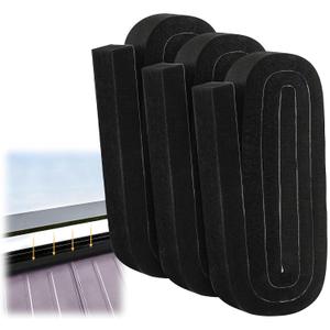 3Pcs Universal Vented Ridge Material 2"x15" Metal Roofing Self-Adhesive Felt Closure Strip Black Insulating Roof Panel Seal Weather Resistant Sealing Strips for Metal Roofs