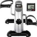Mini Exercise Bike, AGM Under Desk Bike Pedal Exerciser Foot Cycle Arm & Leg Pedal Exerciser with LCD Screen Displays