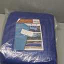 Large Waterproof Tarp - Heavy Duty 5 Mil Thick Poly Tarpaulin Ideal for Canopy Tents, Boats, RV or Pool Covers - Multipurpose Protective Tarps with Grommets for Indoor and Outdoor Use | 25' x 40' (Blue-lightweight Protection)