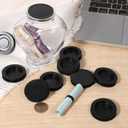 10 PCS Round Piggy Bank Plug, Piggy Bank Stoppers Rubber Plugs, Black Rubber Money Saving Box Plug 1.5inch Outer Diameter