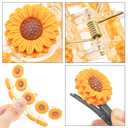 6Pack Elegant Sunflower Strong Hold Hair Claw Clips Floral Hair Barrettes | Elegant sunflower hair accessory for women/girls. Strong hold claw clip for spring, summer, birthday, wedding, party favors