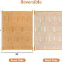 Anidaroel Rainbow Patio Rugs Outdoor 8X10 Waterproof, Reversible Camping Rug for Outside RV, Portable Plastic Straw Outdoor Area Rug for Backyard, Garden, Pool Deck (Orange, 8X10')
