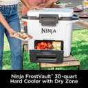Ninja FrostVault 30qt Hard Cooler with Dry Zone | Integrated Fridge-Temp Dry Storage Drawer | Premium Heavy-Duty Insulated Cooler | Keeps Ice Cold for Days | Halocline Green | FB131TL