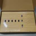 Pezin & Hulin Bamboo Charging Station for Multiple Devices, USB Charger Dock Organizer, with Power Supply (10 Ports HUB), 6 Cables, Cable Management Organizer for Cell Phones, Tablets -Natural+Black