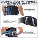 Fit Geno Back Brace for Lower Back Pain Relief: Adjustable Support with Ergonomic Lumbar Pad for Herniated Disc Sciatica and Lumbar Strain - Breathable Design for Men & Women (L/XL) (Black)