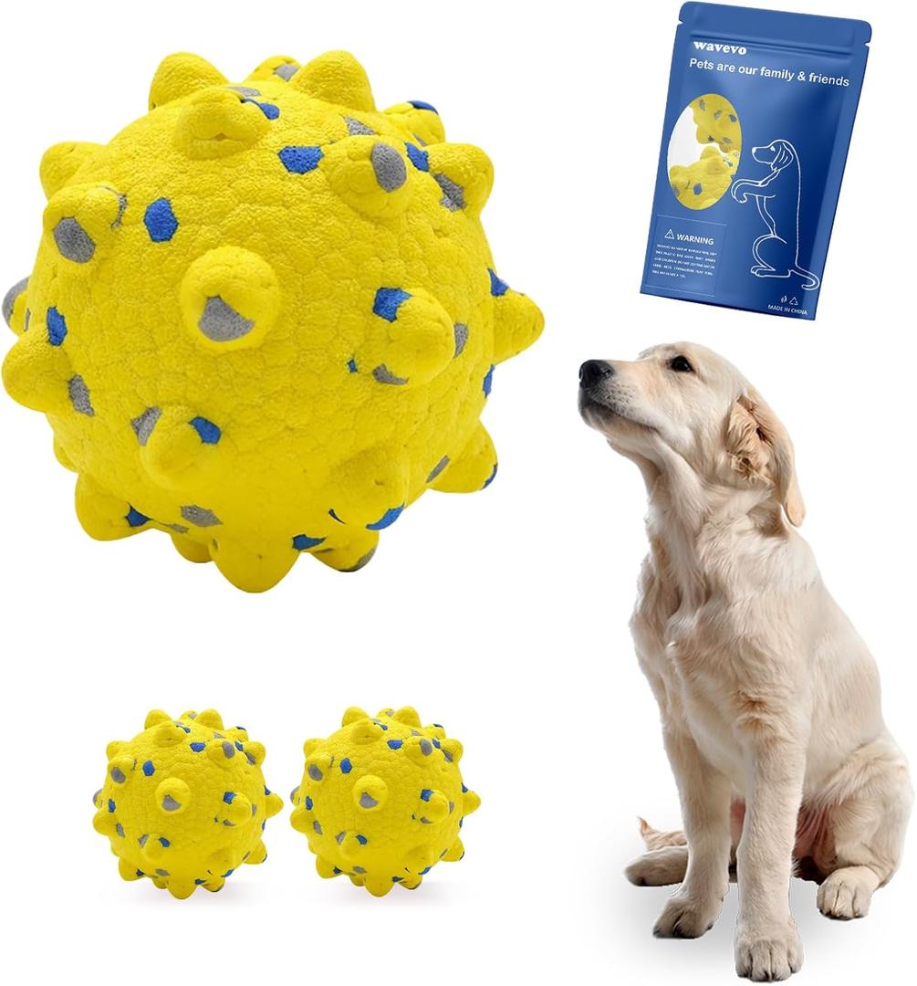 2 Pcs Tough ETPU Dog Balls for Aggressive Chewers - Bouncy, Interactive Floating Chew Toys for Fetch & Water Play with Small Medium Dogs