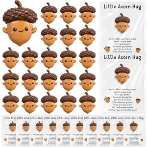 XunYee 30 Sets Christmas Pocket Hug Little Acorns Positive Cards Christmas Bulk Gifts for Coworkers Employee Staff Teacher Goodie Bag Stuffers Adult Party Favors Office Decorations