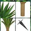 Velener Artificial Agave Plants Outdoor with Ground Spike, Set of 2 UV Resistant Fake Plants, Large Realistic Faux Succulents Plants for Indoor Outdoor Front Porch Garden-22 Inches