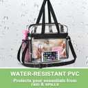 Oraben Clear Tote Bag Clear Bag Stadium Approved 12x6x12 Stadium Bag for Work, Sports Games, Gym