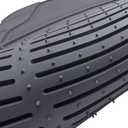 Amazon Basics Universal PVC Faux Rubber Car Floor Mats, Anti-Slip, All Weather Protection, Waterproof Flexible Trim to Fit for 95% Automotive SUV Sedans Trucks, Charcoal Pure Grey, Pack of 3
