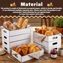 50 Pack Cardboard Trays for Food with Handles 13" x 9" x 3" Sturdy Disposable Cookie Serving Trays Bulk for Party Platters, Crafts, Fast Food, Take Out Container(White)