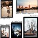 Magnetic Photo Picture Frame, Photo Collage for Refrigerator, Holds 4X6 inches, 3.5X5 inches, 3X4.5 inches, 2.5X3.5 inches, and a Free Combination Dimensions, 15 Pack, Black