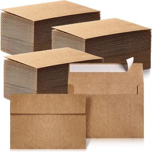 Fainne 800 Pack Brown Envelopes Bulk, Kraft Envelopes for Invitation, 120 GSM for Office, Gift, Party, Baby Shower, Wedding (A7,5.25 x 7.25")