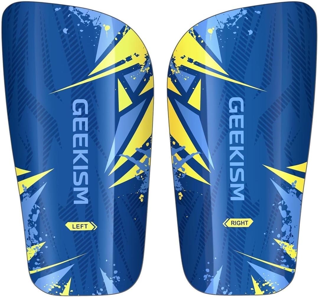 Soccer Shin Guards for Youth Kids Toddler - Soccer Shin Pads for Teens & Men, Protective Football Gear for 3-16 Years Boys Girls & Adult, World Cup Lightweight Soccer Equipment