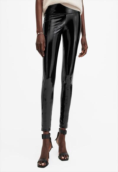 Leggins Pants Leather Black 6