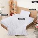 Utopia Bedding Twin Sheet Set - Jersey Knit Sheets 3 Piece  Cotton  Soft T-Shirt Stretchy Sheets (Twin, White)