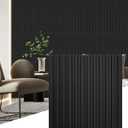 STICKGOO Slat Wall Panel, 3D Wall Panels for Interior Wall Decor PVC Fluted Textured Panel 12-Tile 19.7 x 19.7in - Black