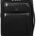 Travelpro Platinum Elite Softside Expandable Carry on Luggage, 8 Wheel Spinner Suitcase, USB Port, Laptop and Tablet Sleeves, Men and Women, Shadow Black, Carry On 20-Inch