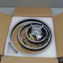 O'NEELDY Modern LED Chandeliers Adjustable Hanging Black Pendant Light Fixture 3 Ring Flush Mount Chandeliers for Bedroom,Kitchen,Island Cafe