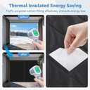 Garage Door Screen for Winter, Garage Door Insulation Kit 2 Car, 16 x 7Ft Magnetic Thermal Insulated Garage Cover Curtain, Garage Privacy Screen Blackout, Weatherproof Soundproof
