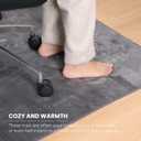 Office Chair Mat, 75" x 60" Large Chair Mat for Hard Floors, Flannel Fabric Area Rug for Hard Surface, Floor Protector Under Desk Mat for Home Office (Dark Grey)
