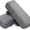Plush Dark Gray Office Chair Gaming Chair Armrest Cushions Elbow Pillow Pressure Relief 2-Piece Set of Chair