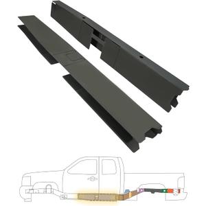 Mountainpeak Full Center Frame Rust Repair Kit fit for 2007-2014 2nd Gen Chevy Silverado & 3rd Gen GMC Sierra 1500 Extended & Crew Cab Sierra Frame Repair Patch, 11-Gauge Steel, E-Coat Anti-Rust