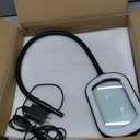 10X Rectangle Magnifying Glass with Light and Stand, 24" Flexible Gooseneck 3-in-1 Floor Lamp, 5 Color Modes Stepless Dimmable, LED Lighted Hands Free Magnifier for Reading Crafts Painting Close Work (Black)