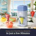Elite Gourmet Snow Cone & Shaved Ice Maker, ESI2215P, Refreshing Slushies, Margaritas, Boba Drinks, Snow Cone & Holder and Ice Mold, Use Cubed & Bagged Ice, Stainless Steel Shaving Blade, Periwinkle