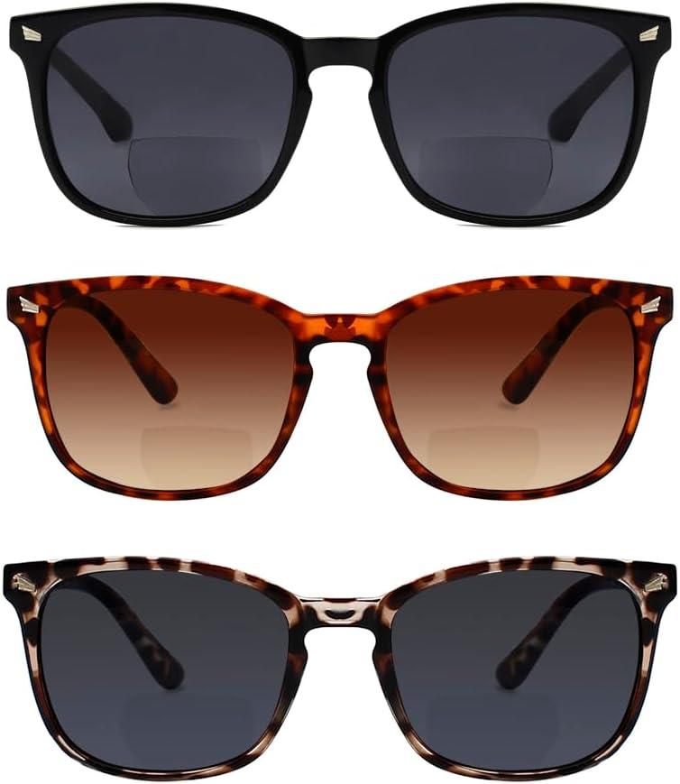 Yogo Vision Bifocal Reading Sunglasses Men Women Classic Retro UV400 Sun Readers Lightweight Outdoor Eyewear