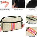 Checkered Crossbody Bum Bags for Women Nylon Checkered Purse Fanny Packs Sling Cross Body Bag with Adjustable Strap