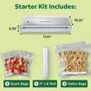FoodSaver Compact Vacuum Sealer Machine with Airtight Bags and Roll - Ideal for Sous Vide and Airtight Food Storage, White