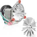 3-21-08639 Combustion Blower with 3-20-502221 Fan Blade 5" Double Paddle Impeller Replacement for Harman Pellet Stove Part P68 P43 P61 P38 XXV Exhaust Fan for Heatilator Eco Choice