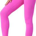 No Front Seam Workout Leggings for Women, High Waisted Yoga Pants 7/8 Length Leggings with Hidden Pocket, Small