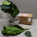 30" Artificial Fiddle Leaf Fig Tree, Realistic Fake Plants Faux Trees Indoor with Cotton Rope Basket, Artificial Plants Indoor for Apartment Home Living Room Office Decor