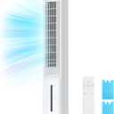 TOSOT Tower Fan Oscillating 80, Cooling Fan with 2 Ice Packs, CFM 360m/h, 3 Speed Quiet Fan with Remote Control, 7 Hours Timer, Humidifiers with Removable 4L Water Tank, Floor Fan for Home Bedroom