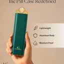Premium Weekly Pill Organizer, 7-Day Compact Pill Case for Purse, Lightweight Gold Aluminum Pill Box for Vitamins, Medicine, Supplements, Luxury Wellness Gift